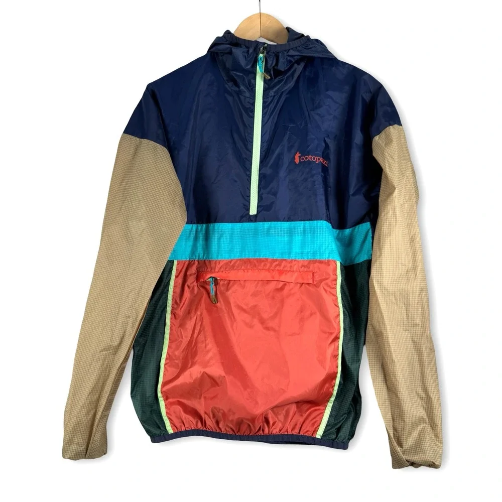 New Cotopaxi Teca Half Zip Windbreaker Ultralight Hoodie Sycamore Jacket Sz XS